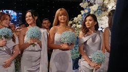 7 Gaya Idol K-Pop Sorn Eks Member CLC Jadi Bridesmaid Beby Tsabina