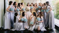 7 Gaya Idol K-Pop Sorn Eks Member CLC Jadi Bridesmaid Beby Tsabina