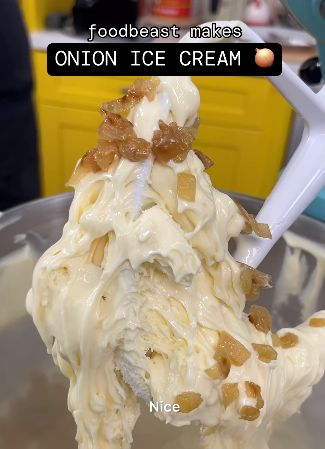 Nyeleneh! Es Krim Bawang Bombay Viral Ini Ramai Dihujat