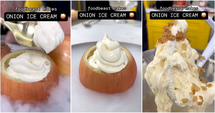 Nyeleneh! Es Krim Bawang Bombay Viral Ini Ramai Dihujat