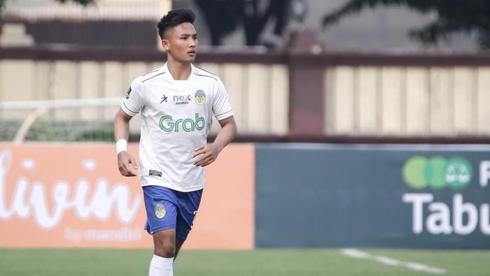 Gelandang PSIM Jogja, Ghulam Fatkur Rahman saat membela PSIM Jogja di Liga 2 2023/2024.