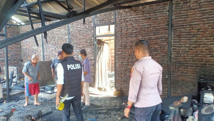 Kebakaran menewaskan pemilik rumah di Bangai, Sulteng. Dokumen Istimewa