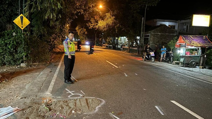Lokasi kecelakaan yang menewaskan ABG 15 tahun di Lendah, Kulon Progo, Selasa (25/6/2024) malam.