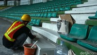 Adapun sejumlah renovasi yang telah rampung di antaranya perbaikan dinding retak, pergantian keramik rusak, perbaikan atap dan talang bocor.  