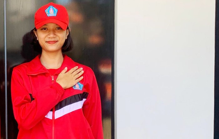 Ni Komang Tri Setia, siswi SMAN 1 Semarapura yang lolos Paskibraka Nasional 2024. (Dok. Ni Komang Tri Setia)