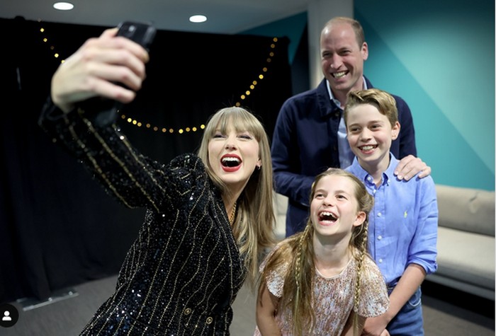 Pangeran William dan kedua anaknya berfoto dengan Taylor Swift