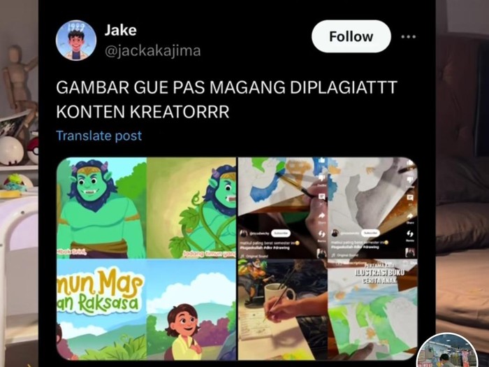 Plagiasi konten kreator @richodwichy ramai dibahas di medsos. Foto diunggah Selasa (25/6/2024).
