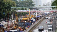 Jalur LRT Jakarta yang akan dibangun untuk Fase 1B ini sepanjang 6,4 kilometer.