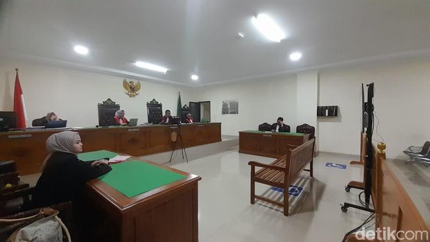 Sidang putusan pembunuhan berencana terhadap sekeluarga di Gowa. Andi Audia Faiza Nazli Irfan/detikSulsel