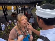 Viral Bule Ngamuk Ditegur Pecalang, Rupanya Mau Masuk Area Suci Pura Besakih