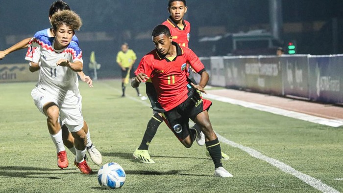 Laga Thailand Vs Timor Leste di Piala AFF U-16 2024, di Stadion Sriwrdari Solo, Rabu (26/6/2024).