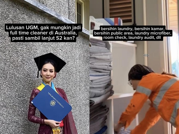 Dea Rachma, merupakan lulusan UGM memutuskan untuk bekerja sebagai petugas kebersihan di Australia Foto Dea Rachma, wanita viral yang merupakan lulusan UGM memutuskan untuk bekerja sebagai petugas kebersihan di Australia