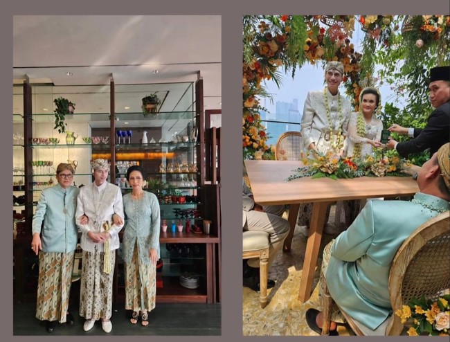 Acara pernikahan Dhitya dan Eja terbagi dalam beberapa sesi, diantaranya, akad, resepsi siang hari, dan resepsi malam hari. Meski demikian, acara tersebut tampak dilangsungkan di lokasi yang sama. Foto: Instagram/@drboykediannugraha