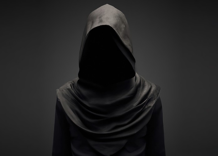 Invisible person wearing mysterious clothes and head cover illustration type three
