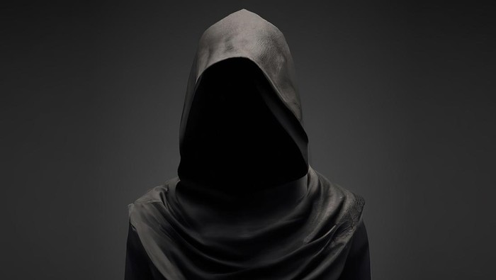 Invisible person wearing mysterious clothes and head cover illustration type three