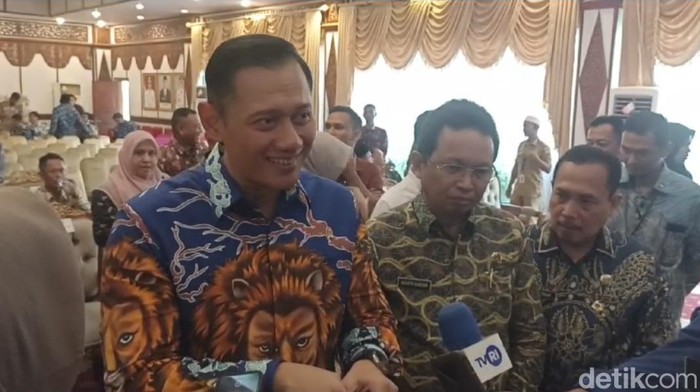Menteri ATR/BPN Agus Harimurti Yudhoyono saat kunker di Jambi
