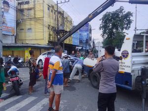 Mobil Satlantas yang Ditabrak Pengemudi di Medan Ternyata Milik Kasat Lantas