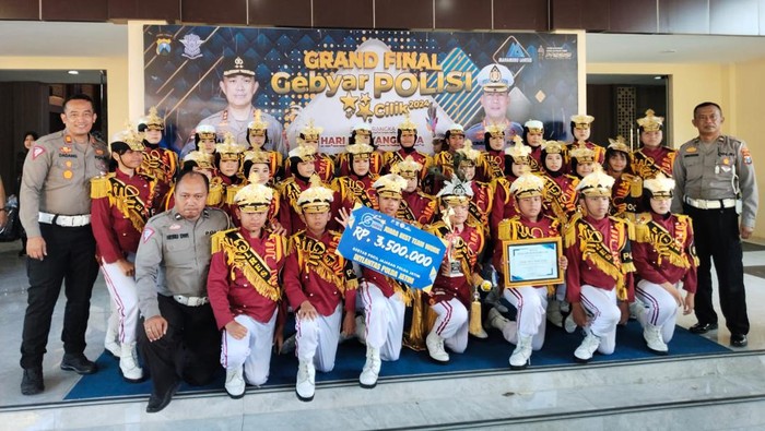 polisi cilik Polres Batu meraih juara best team work dalam Gebyar Polisi Cilik 2024