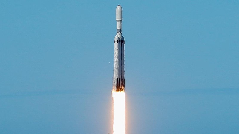 A SpaceX Falcon Heavy rocket lifts off with the fourth and final satellite of the next-generation series of geostationary weather satellites for NASA and NOAA in Cape Canaveral, Florida, U.S. June 25, 2024. REUTERS/Joe Skipper