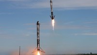 A SpaceX Falcon Heavy rocket lifts off with the fourth and final satellite of the next-generation series of geostationary weather satellites for NASA and NOAA in Cape Canaveral, Florida, U.S. June 25, 2024. REUTERS/Joe Skipper