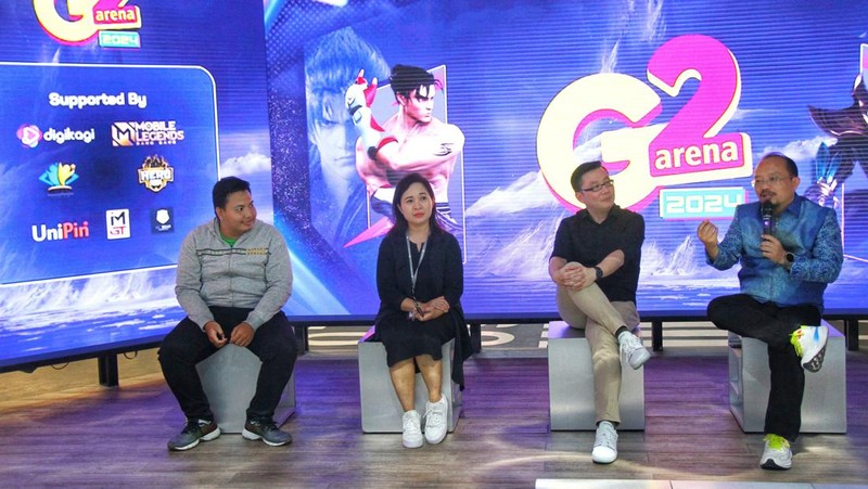 Event G2 Arena E-sport Tournament 2024 diikuti oleh 37 tim Mobile Legends serta 49 pemain bertanding pada game Tekken 8, selain turnamen e-sport, event ini menghadirkan exhibition toys dan creators booth yang akan berlangsung selama 26 - 30 Juni 2024.