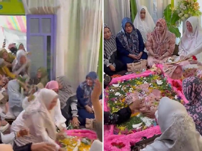 Unggahan prosesi adat dalam pernikahan pada masyarakat Banjar ini mendadak viral dan jadi sorotan warganet di TikTok