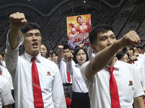 Unjuk Rasa Anti-AS Peringati 74 Tahun Perang Korea di Korut