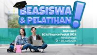 Tinggal 4 Hari Lagi, Buruan Daftar Beasiswa BCA Finance Peduli 2024