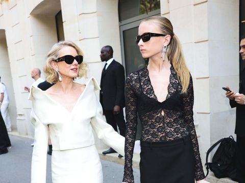 PARIS, FRANCE - JUNE 26: Naomi Watts and Kai Schreiber attend the Balenciaga 53rd Couture Collection as part of Paris Fashion Week on June 26, 2024 in Paris, France. (Photo by Arnold Jerocki/Getty Images for Balenciaga)