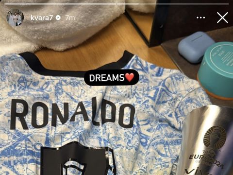 Instagram Khvicha Kvaratskhelia usai Georgia menang 2-0 atas Portugal di Euro 2024