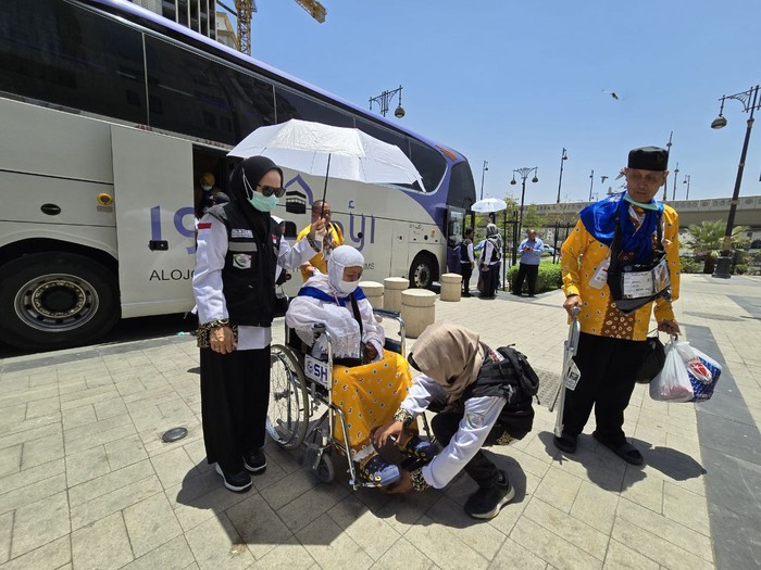 Jemaah haji bersiap kembali ke Tanah Air, Rabu (26/6/2024).