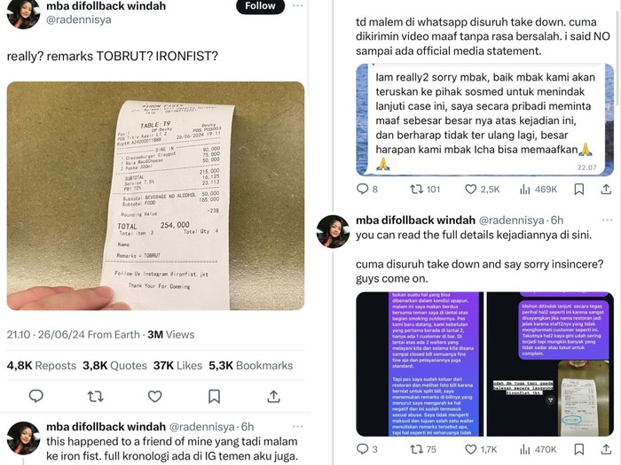 Kasus Iron Fist, pelayan sebut pelanggan dengan nama Tobrut