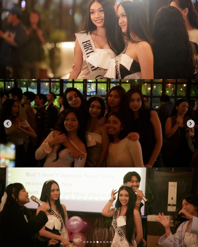 Kompak, pasangan kakak beradik itu tampil dalam balutan tube dress seragam. Naura memilih mengenakan dress berwarna silver, sementara neona berwarna hitam. Tube dress tersebut memiliki aksen pita berwarna putih di bagian dadanya. Foto: Instagram/@naura.ayu