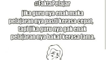 Biasanya mapel apa nih yang bikin kamu merasa waktu cepat berlalu? Foto: Instagram/pelajar_absurdd
