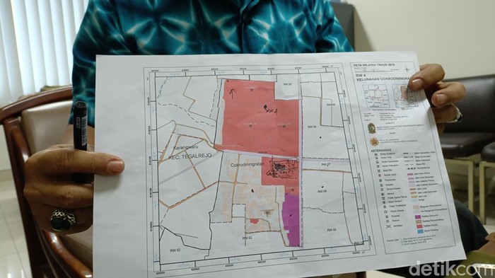 Peta Zonasi Radius SMPN 6 Jogja yang menentukan lolosnya seleksi PPDB 2024/2025. Foto diunggah pada Kamis (27/6/2024).
