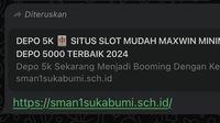 Geger! Website SMAN 1 Di Sukabumi Diretas Jadi Promosi Judi Online