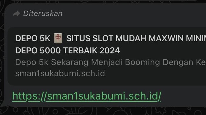 Situs SMAN 1 Sukabumi sempat diretas judi online