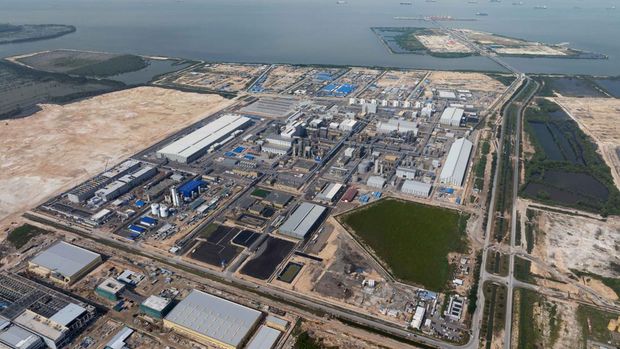 Smelter tembaga PT Freeport Indonesia di Gresik, Jatim. (Dok PT Freeport Indonesia)