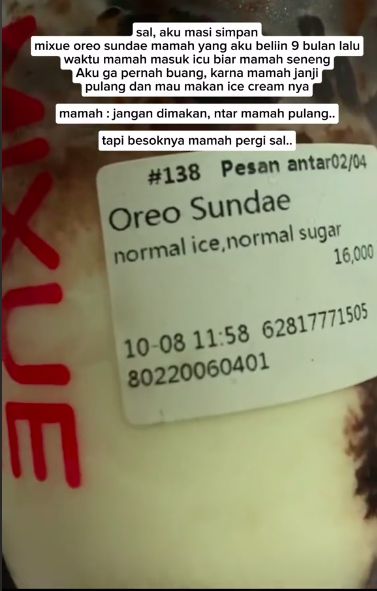 Anak Simpan Es Krim yang Dibeli untuk Ibunya sebelum Meninggal