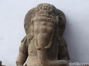Penampakan Arca Ganesha yang Ditemukan Saat Gali Fondasi di Sleman