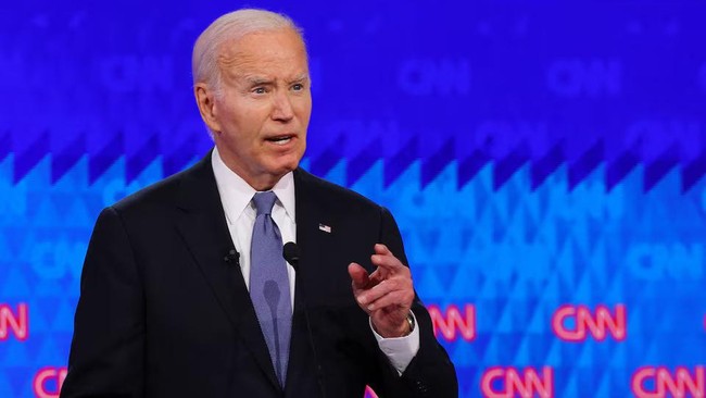 Biden dalam debat capres AS pada Kamis (27/6) malam Biden dalam debat capres AS pada Kamis (27/6) malam