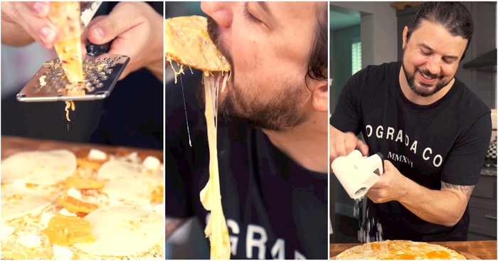 Konten Kreator Ini Bereksperimen Bikin Pizza dengan 12 Jenis Keju
