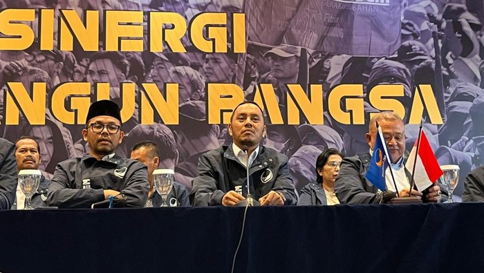 Konferensi pers di Nasdem Tower, Jakarta, Jumat (28/6/2024).