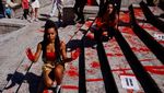 Protes Aktivis Perempuan, Spanish Steps yang Terkenal Disiram Cat Merah