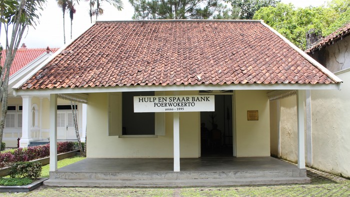 Replika Gedung Perintis BRI di Museum Bank Rakyat Indonesia di Purwokerto, Banyumas. Foto diunggah Jumat (28/6/2024).
