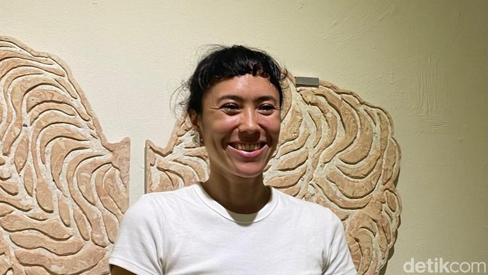 Seniman Ines Katamso di ARTJOG 2024, Jumat (28/6/2024).