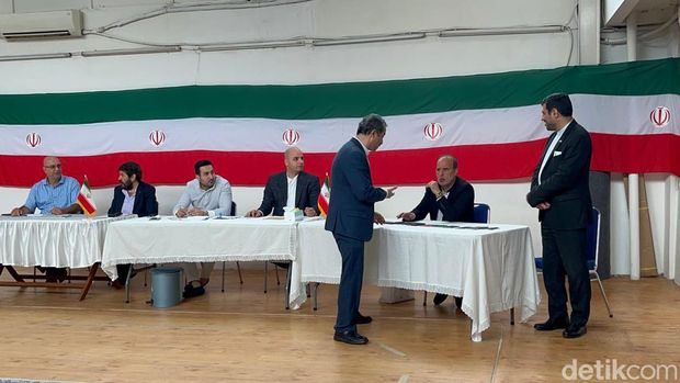 Suasana Pilpres Iran di kediaman Dubes Iran. (Anggi/detikcom)