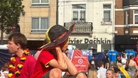 Seorang anak yang merupakan fans timnas Belgia