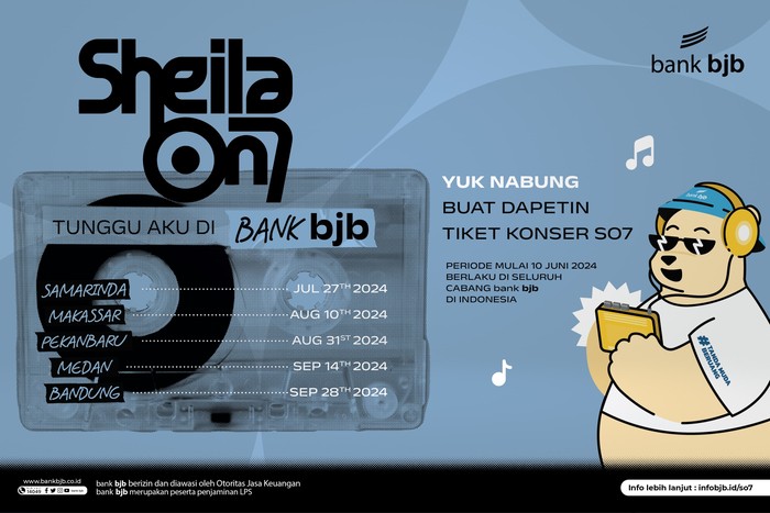 bjb menggelar program nabung dapat tiket konser Sheila On 7 ‘Tunggu Aku di Special Tour 2024’.