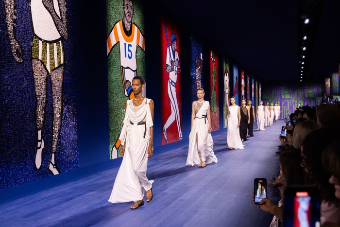 PARIS, FRANCE - JUNE 24: (EDITORIAL USE ONLY - For Non-Editorial use please seek approval from Fashion House) Models walk the runway during the finale of the Christian Dior Haute Couture Fall/Winter 2024-2025 show as part of Paris Fashion Week on June 24, 2024 in Paris, France. (Photo by Victor Boyko/Getty Images)